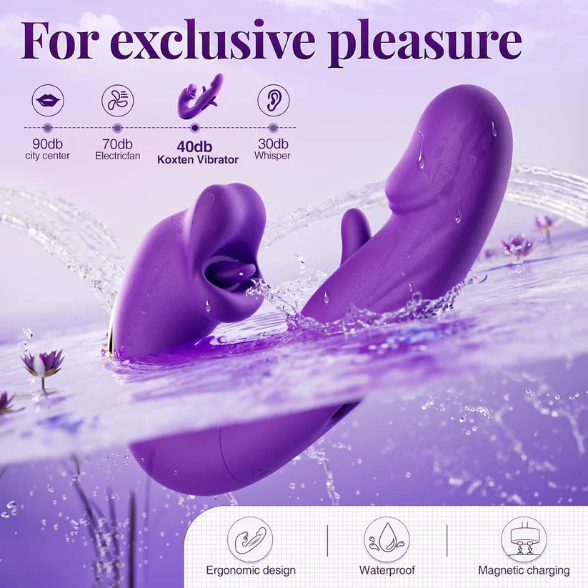 Thrusting Vibrator for Women – 7 Modes Flapping, Licking & Vibration Pleasure Toy