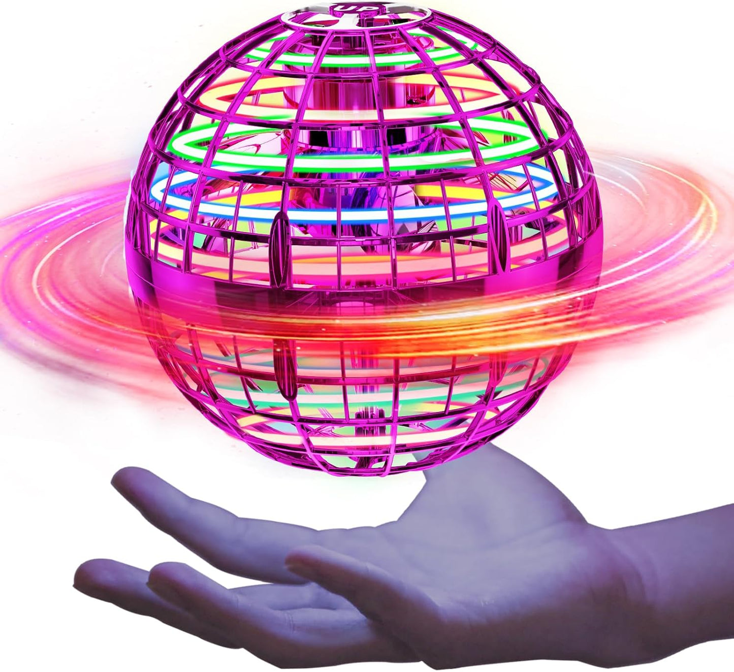 Purekin ‘Magical’ Flying Ball (2026 Upgraded) with Dazzling Lights, Magic Hover Spinner, Cool Boomerang Drone, Floating Cosmic Globe, Kids Toys Gifts for Boys Girls (Gets Kids Away From Screens And Brings Families Together)