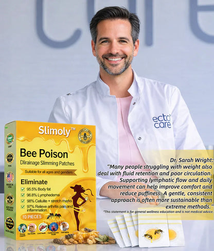 Slimoly™ Bee Poison Lymphatic Drainage Slimming Patches(10 Pieces)🐝