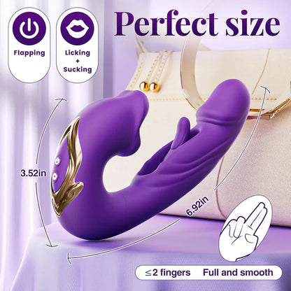 Thrusting Vibrator for Women – 7 Modes Flapping, Licking & Vibration Pleasure Toy