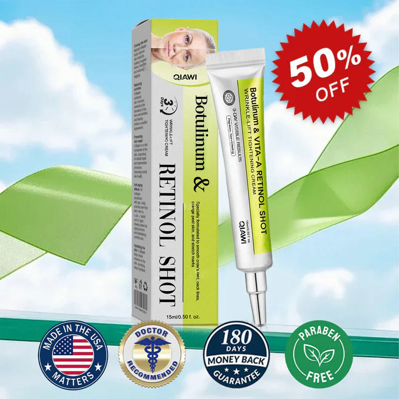 Final 3 Hours: 70%OFF🔥Botulinum & Vita-A Retinol Shot Wrinkle-Lift Tightening cream✨