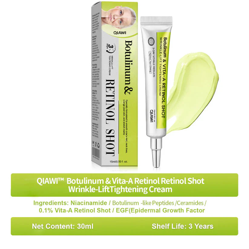 Final 3 Hours: 70%OFF🔥Botulinum & Vita-A Retinol Shot Wrinkle-Lift Tightening cream✨