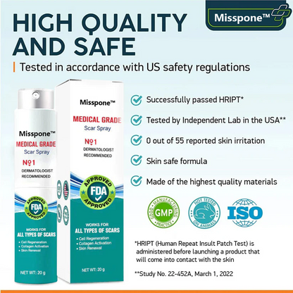 ❤️Misspone™ Advanced Scar Spray For All Types of Scars - For example Acne Scars, Surgical Scars and Stretch Marks