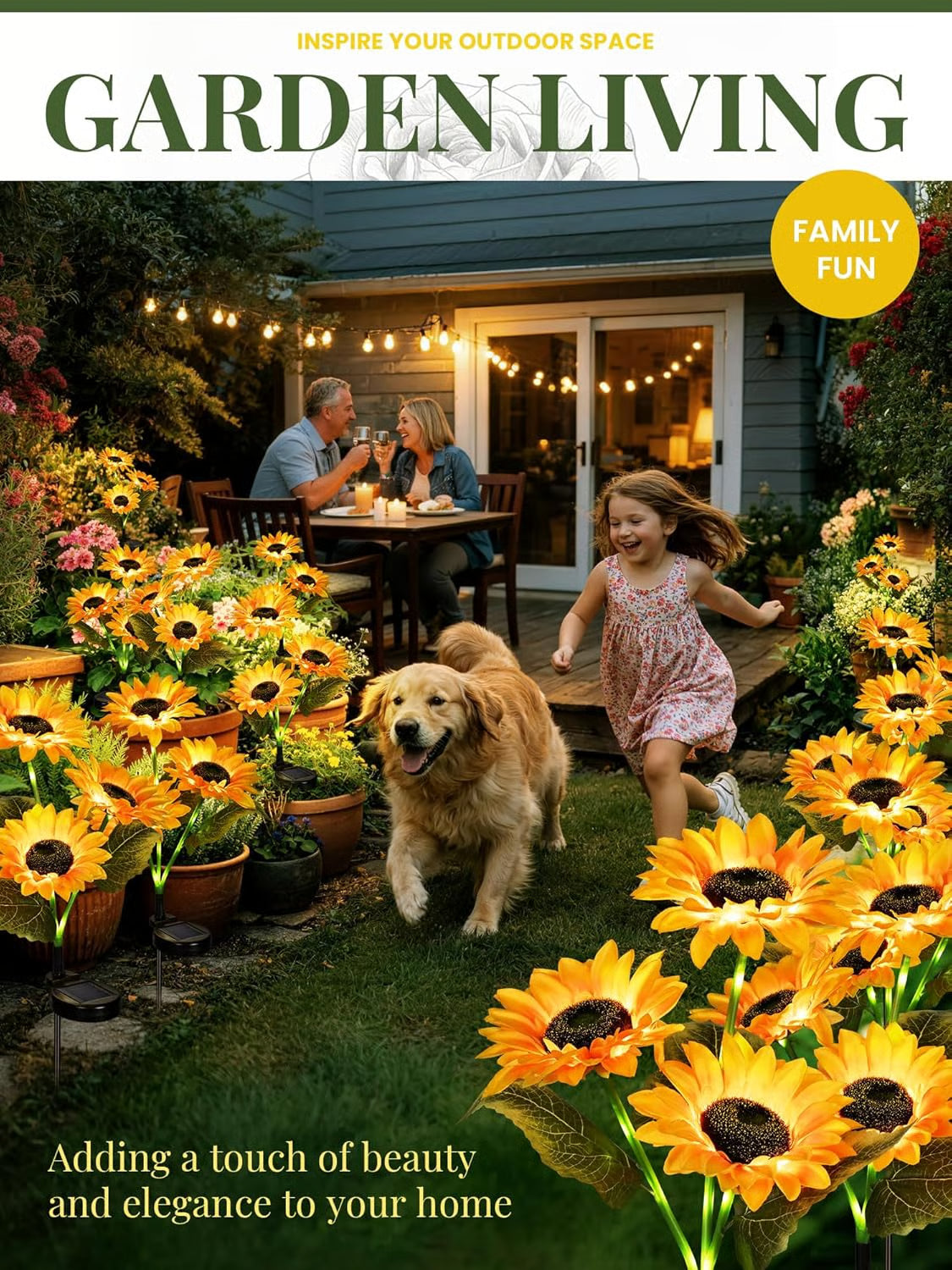 ⏳Time-Limited Special Price: 9.99!!⏰ Solar Sunflower Garden Stake Lights 🌻 | Waterproof 🌧️ | No Wiring💡