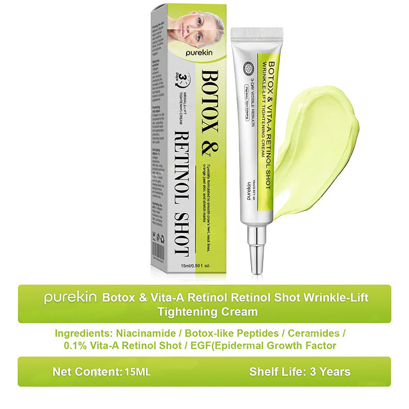 Purekin Advanced Peptide Botox-Style + Vita-A Retinol Lifting Renewal Cream