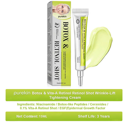 Purekin Advanced Peptide Botox-Style + Vita-A Retinol Lifting Renewal Cream