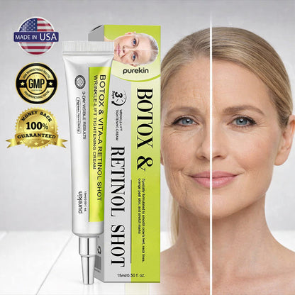 Purekin Advanced Peptide Botox-Style + Vita-A Retinol Lifting Renewal Cream