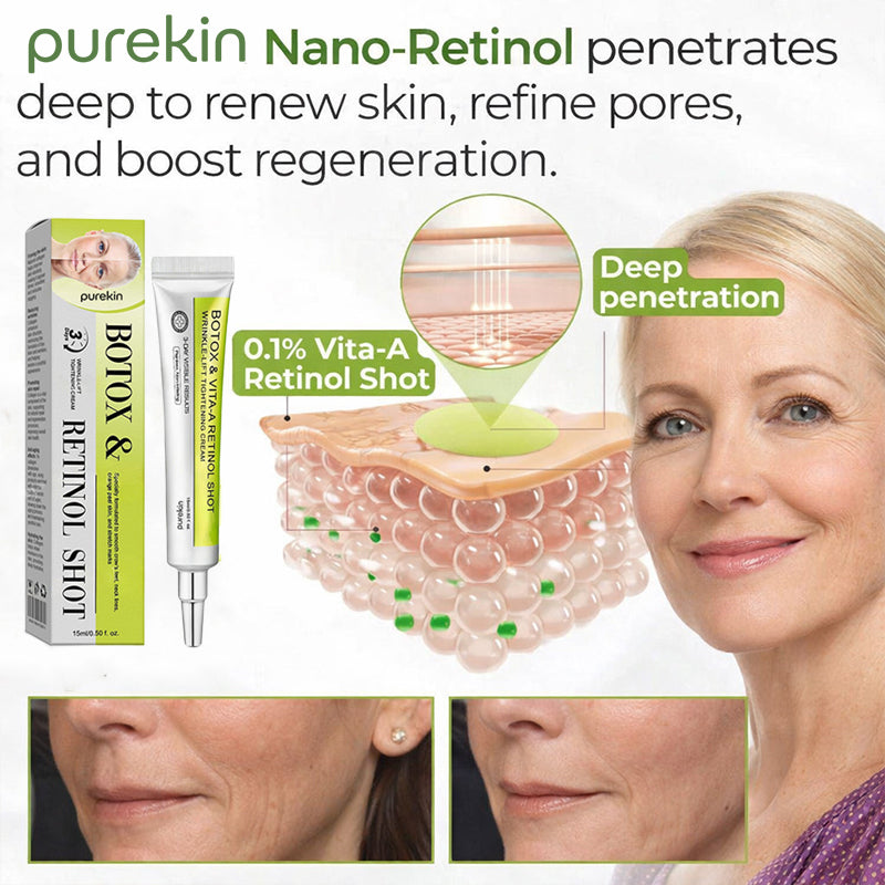 Purekin Advanced Peptide Botox-Style + Vita-A Retinol Lifting Renewal Cream