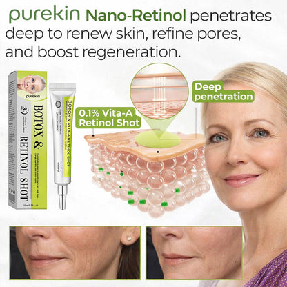 Purekin Advanced Peptide Botox-Style + Vita-A Retinol Lifting Renewal Cream