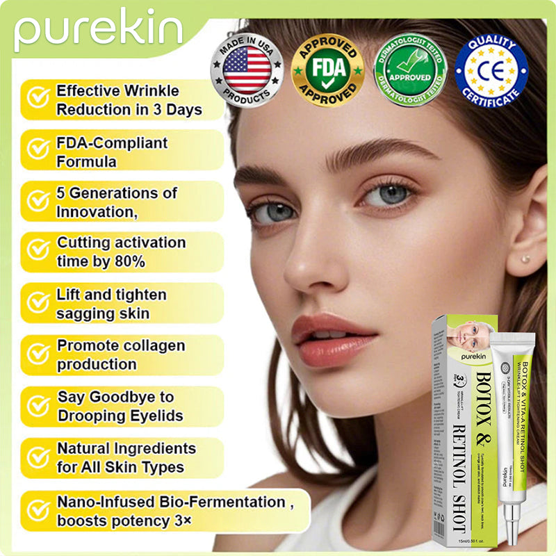 Purekin Advanced Peptide Botox-Style + Vita-A Retinol Lifting Renewal Cream