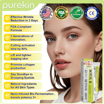 Purekin Advanced Peptide Botox-Style + Vita-A Retinol Lifting Renewal Cream