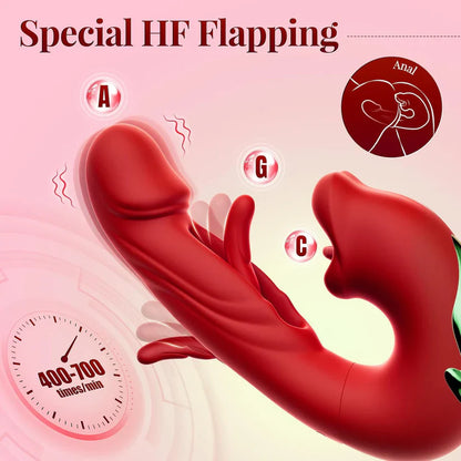Thrusting Vibrator for Women – 7 Modes Flapping, Licking & Vibration Pleasure Toy