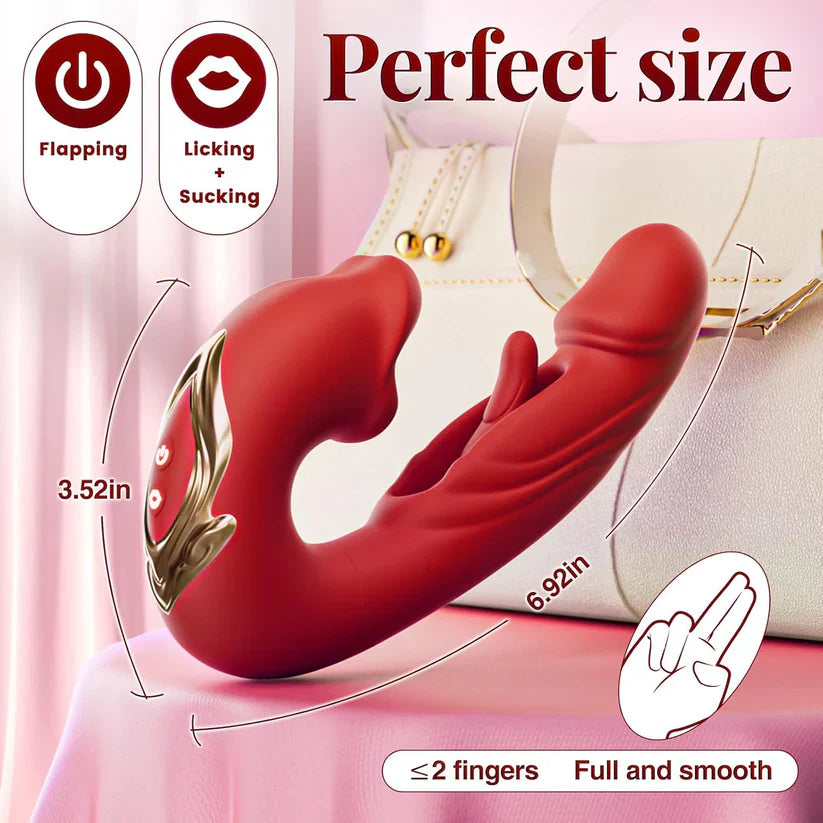 Thrusting Vibrator for Women – 7 Modes Flapping, Licking & Vibration Pleasure Toy