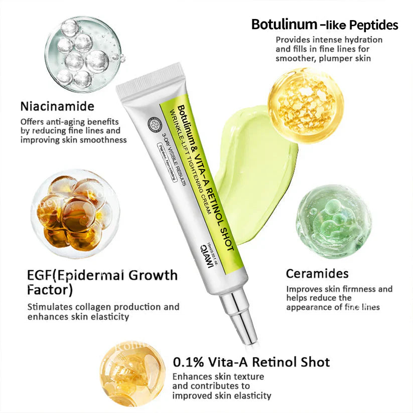 Final 3 Hours: 70%OFF🔥Botulinum & Vita-A Retinol Shot Wrinkle-Lift Tightening cream✨