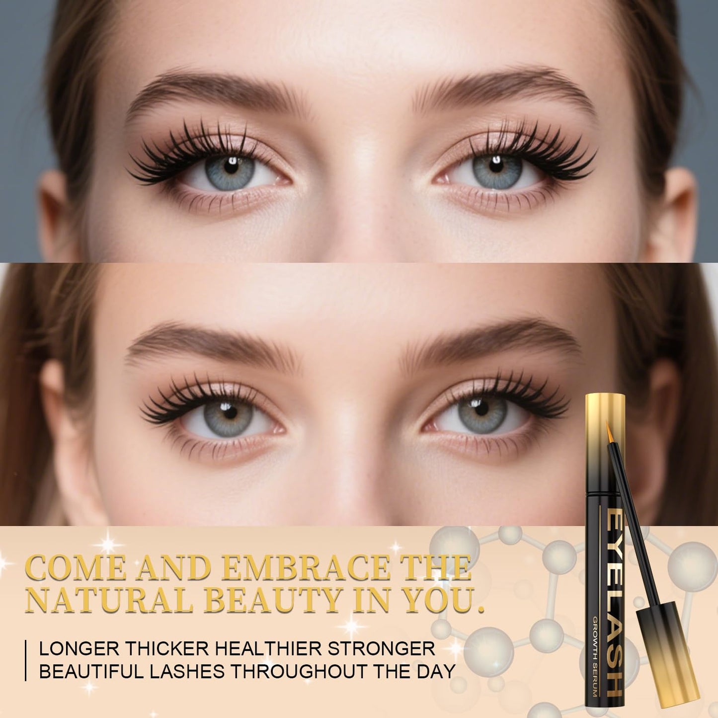 Lash Serum for Eyelash Growth, Premium Lash Enhancing Serum with Advanced Formula Volumizing Longer Fuller and Thicker Looking Lashes, Eyelash Growth for Sensitive Eyes