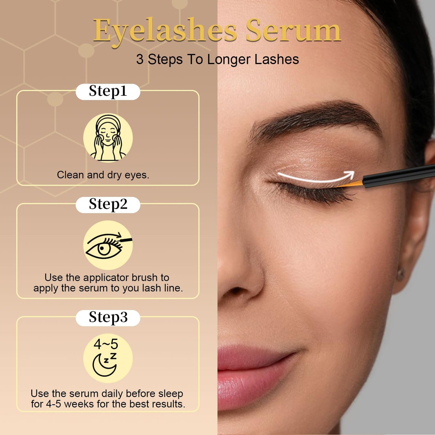 Lash Serum for Eyelash Growth, Premium Lash Enhancing Serum with Advanced Formula Volumizing Longer Fuller and Thicker Looking Lashes, Eyelash Growth for Sensitive Eyes