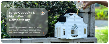 ✝️Last Day 50% OFF-🔥Church-Shaped Metal Solar Bird Feeder🎁