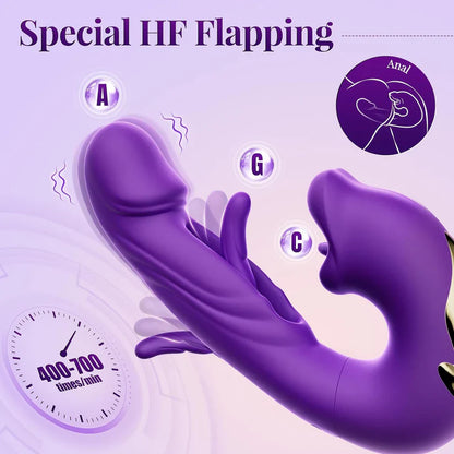 Thrusting Vibrator for Women – 7 Modes Flapping, Licking & Vibration Pleasure Toy