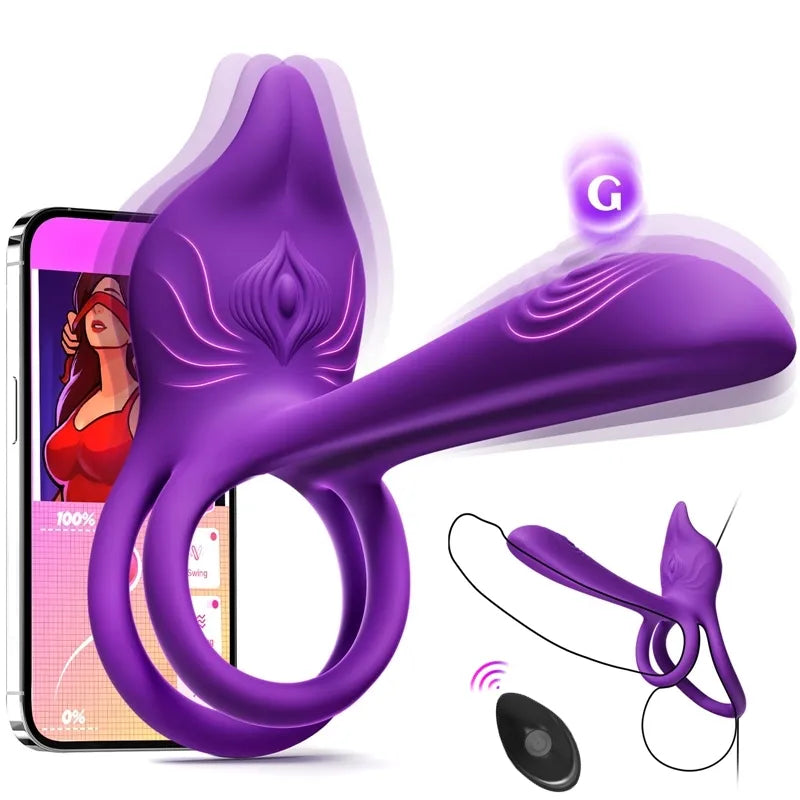 🎁Juxek™ Enchanted Girl Luxe Smart Vibrating Ring – App-Controlled Pleasure for Couples 💫