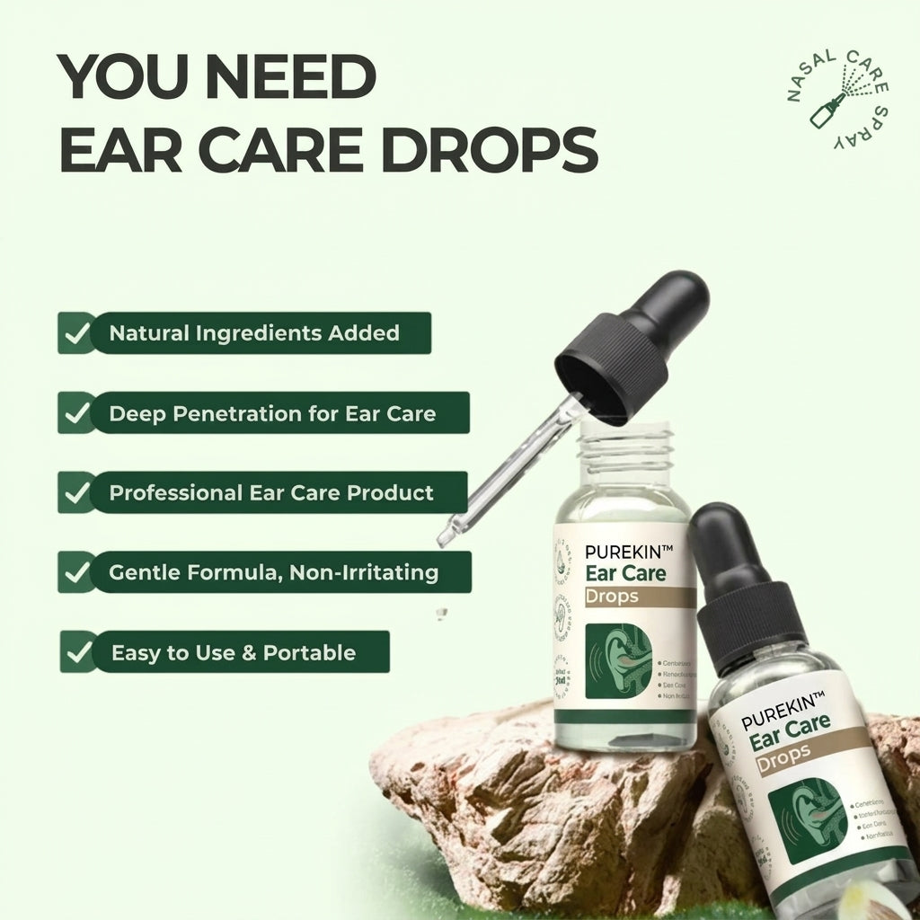 PUREKIN Ear Care Drops – Plant-Based Formula | FDA-Registered