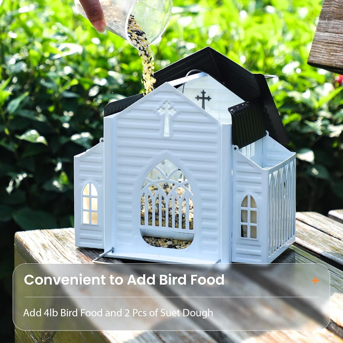 ✝️Last Day 50% OFF-🔥Church-Shaped Metal Solar Bird Feeder🎁