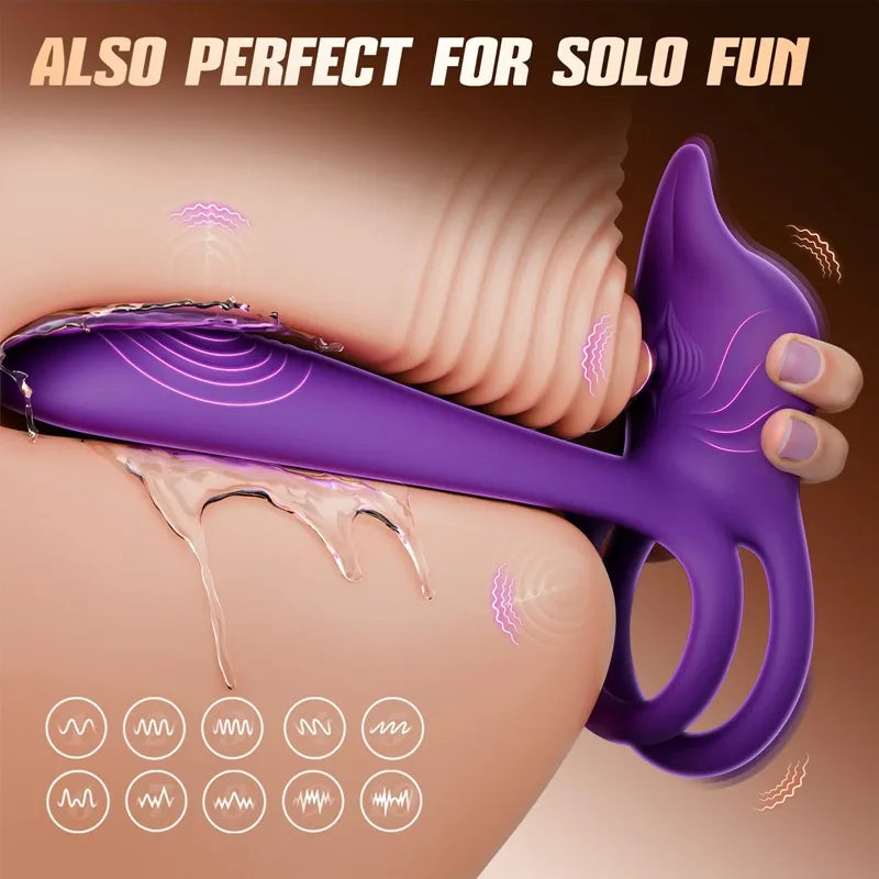 🎁Juxek™ Enchanted Girl Luxe Smart Vibrating Ring – App-Controlled Pleasure for Couples 💫