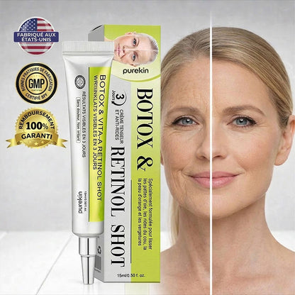 Crème liftante et régénératrice PUREKIN Advanced Peptide Botox-Style + Rétinol Vita-A